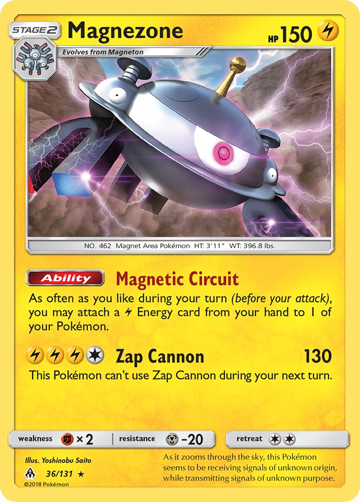 Magnezone (36/131) (Prerelease Kit Exclusive) (Theme Deck Exclusive) [Sun & Moon: Forbidden Light] | Cracking-Singles