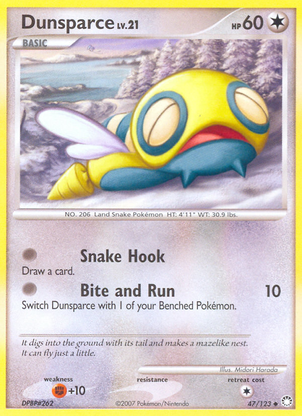 Dunsparce (47/123) [Diamond & Pearl: Mysterious Treasures] | Cracking-Singles