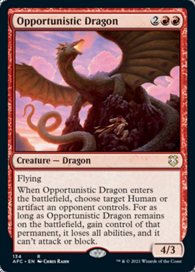 Opportunistic Dragon [Dungeons & Dragons: Adventures in the Forgotten Realms Commander] | Cracking-Singles