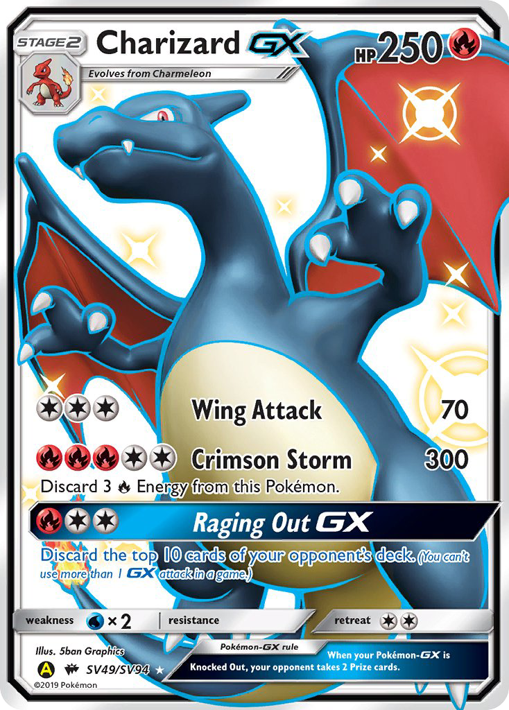 Charizard GX (SV49/SV94) [Sun & Moon: Hidden Fates - Shiny Vault] | Cracking-Singles