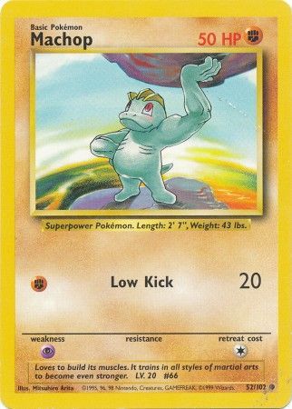 Machop (52/102) [Base Set Unlimited] | Cracking-Singles