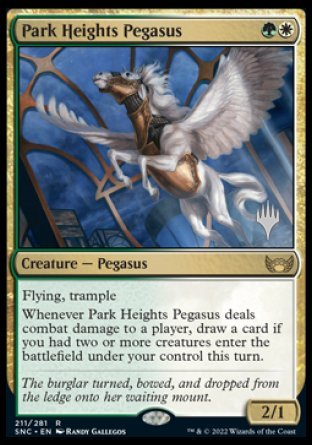 Park Heights Pegasus (Promo Pack) [Streets of New Capenna Promos] | Cracking-Singles