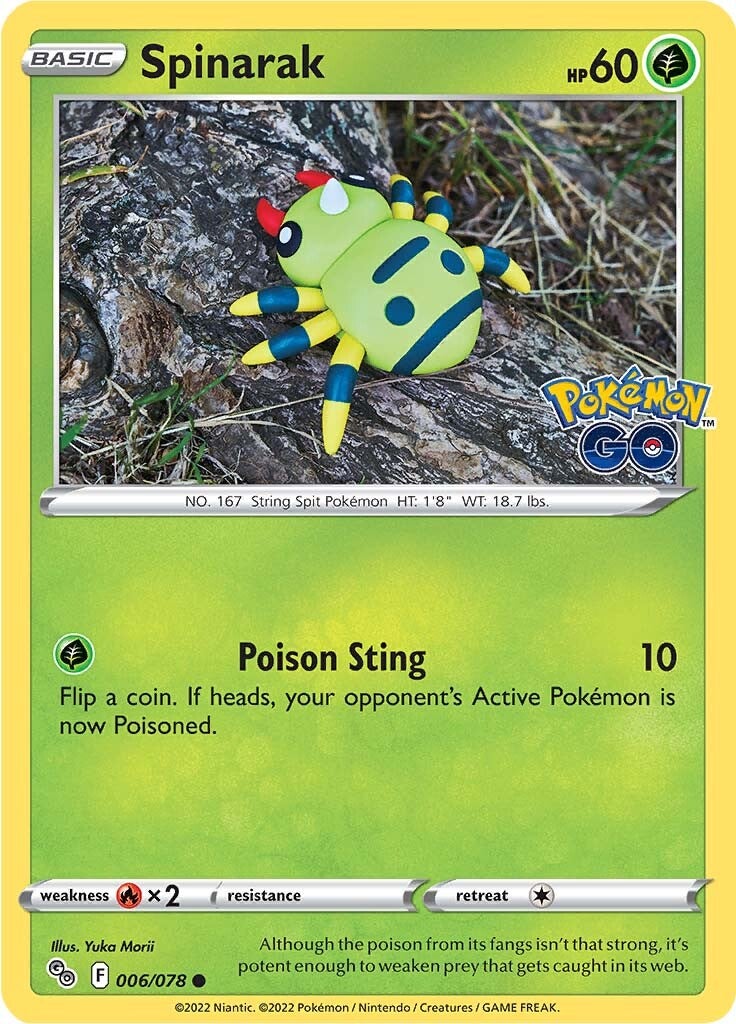 Spinarak (006/078) [Pokémon GO] | Cracking-Singles