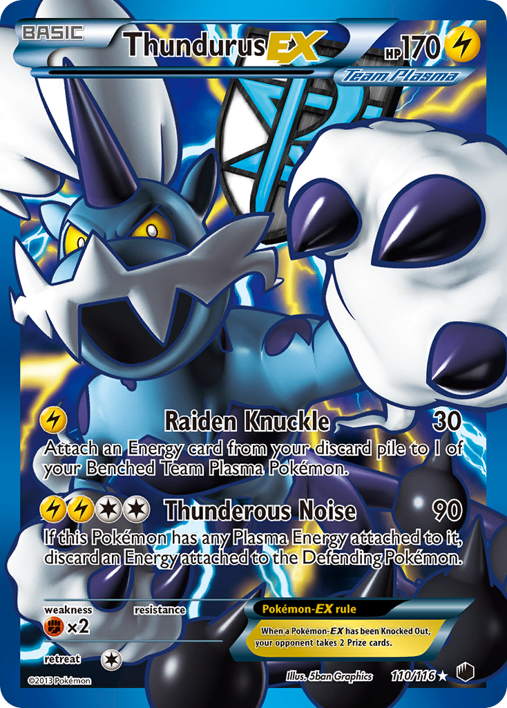 Thundurus EX (110/116) [Black & White: Plasma Freeze] | Cracking-Singles