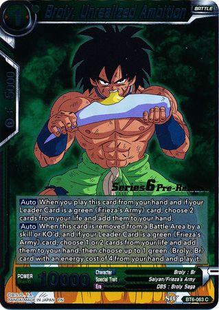 Broly, Unrealized Ambition [BT6-063_PR] | Cracking-Singles