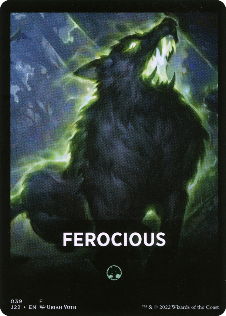 Ferocious Theme Card [Jumpstart 2022 Front Cards] | Cracking-Singles