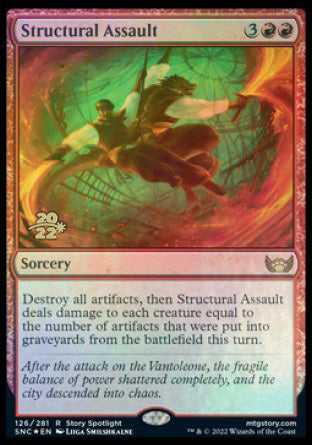 Structural Assault [Streets of New Capenna Prerelease Promos] | Cracking-Singles