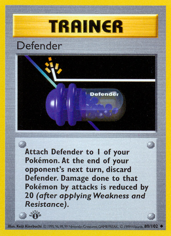 Defender (80/102) (Shadowless) [Base Set 1st Edition] | Cracking-Singles