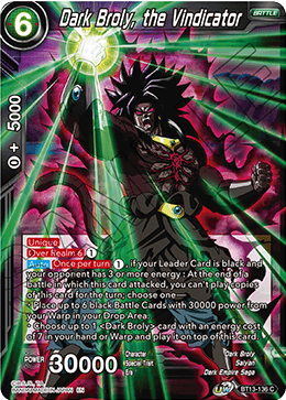 Dark Broly, the Vindicator (Common) [BT13-136] | Cracking-Singles