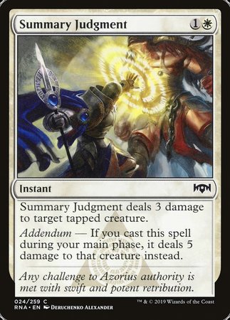 Summary Judgment [Ravnica Allegiance] | Cracking-Singles