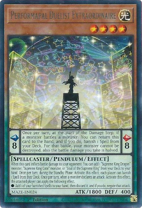 Performapal Duelist Extraordinaire [MAZE-EN024] Rare | Cracking-Singles