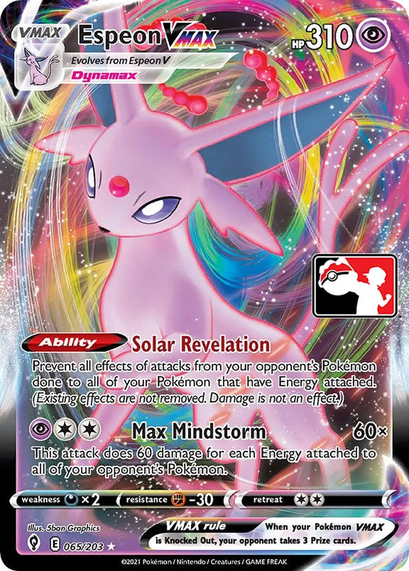 Espeon VMAX (065/203) [Prize Pack Series One] | Cracking-Singles