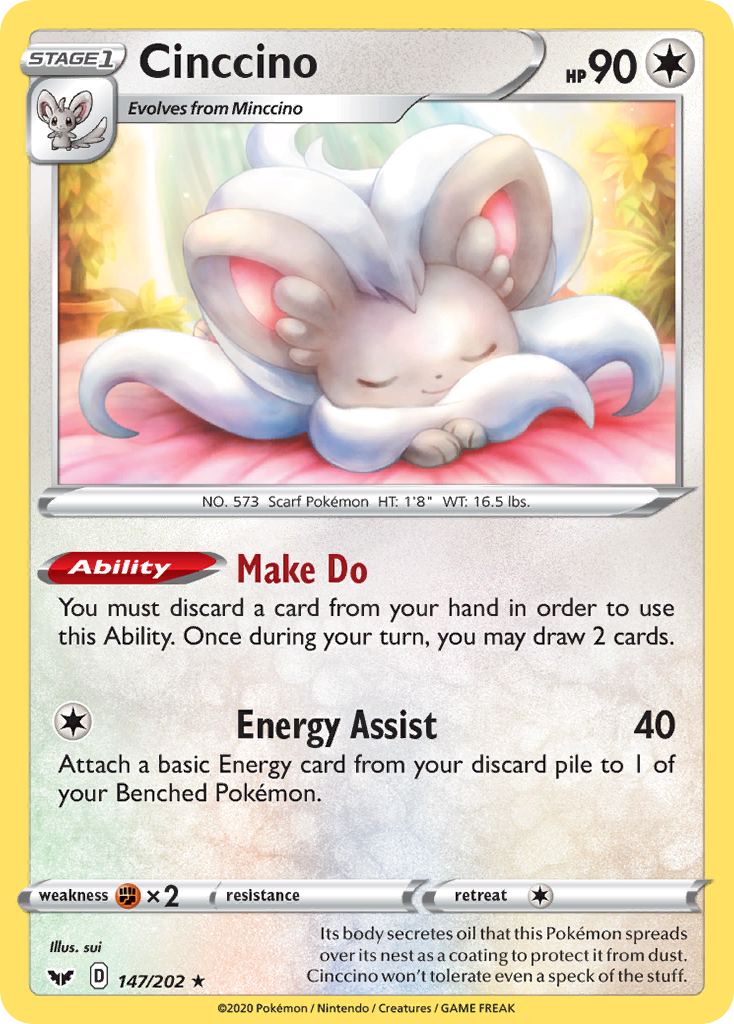 Cinccino (147/202) [Sword & Shield: Base Set] | Cracking-Singles