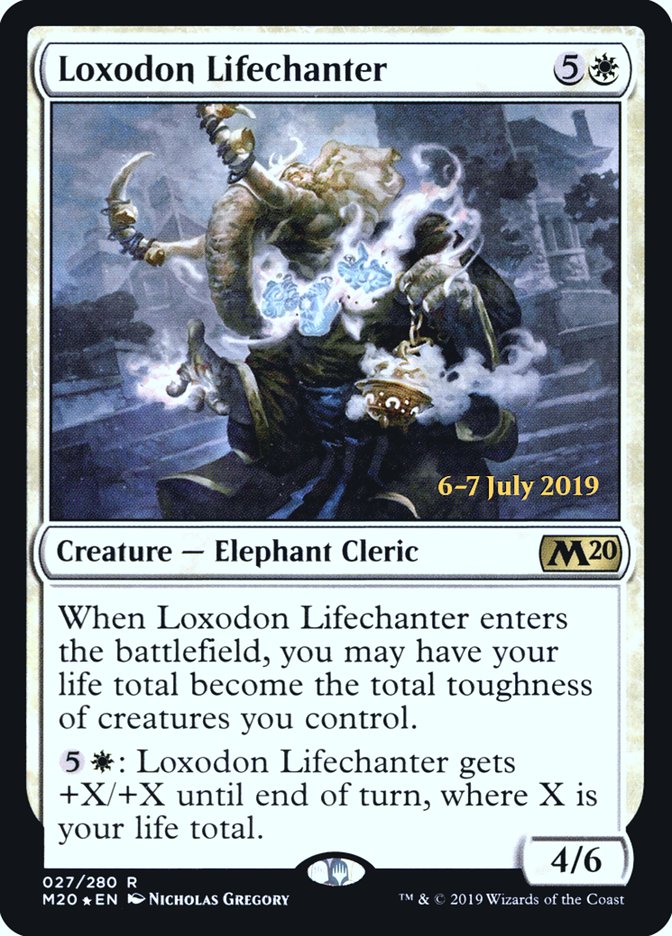 Loxodon Lifechanter  [Core Set 2020 Prerelease Promos] | Cracking-Singles