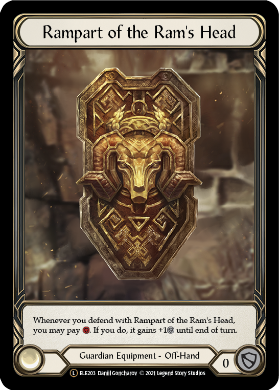 Rampart of the Ram's Head [U-ELE203] Unlimited Rainbow Foil | Cracking-Singles