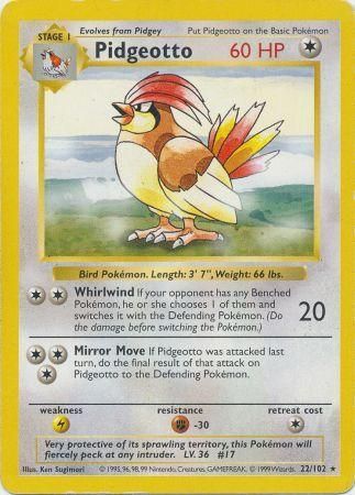 Pidgeotto (22/102) [Base Set Shadowless Unlimited] | Cracking-Singles