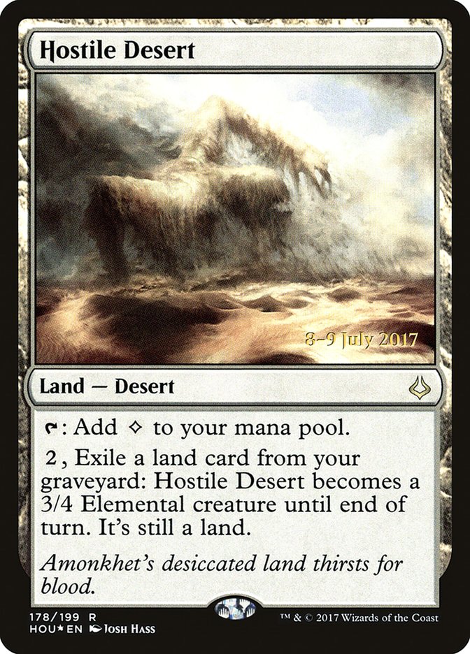 Hostile Desert  [Hour of Devastation Prerelease Promos] | Cracking-Singles