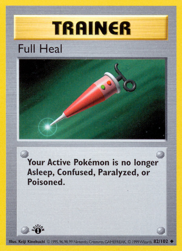 Full Heal (82/102) (Shadowless) [Base Set 1st Edition] | Cracking-Singles