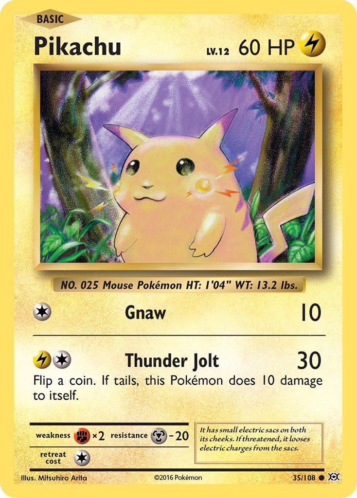 Pikachu (35/108) (Theme Deck Exclusive) (Cracked Ice Holo) [XY: Evolutions] | Cracking-Singles