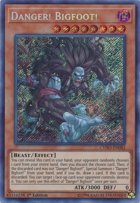 Danger! Bigfoot! [CYHO-EN082] Secret Rare | Cracking-Singles