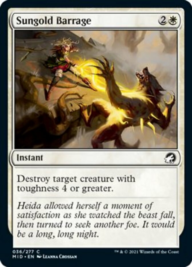 Sungold Barrage [Innistrad: Midnight Hunt] | Cracking-Singles