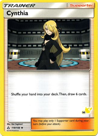 Cynthia (119/156) (Pikachu Stamp #50) [Battle Academy 2020] | Cracking-Singles