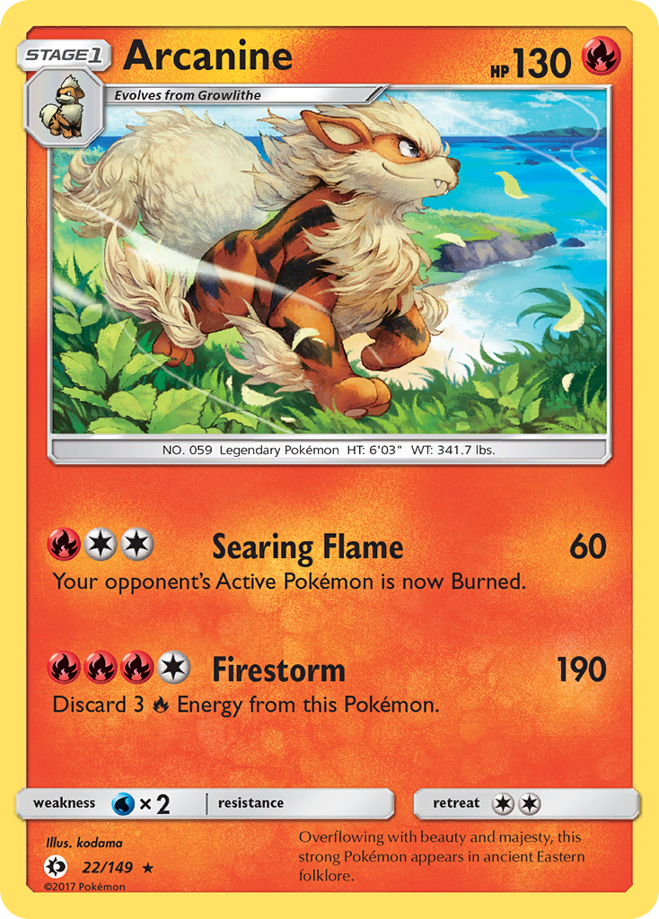 Arcanine (22/149) [Sun & Moon: Base Set] | Cracking-Singles