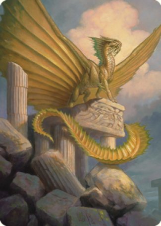 Ancient Gold Dragon Art Card (05) [Commander Legends: Battle for Baldur's Gate Art Series] | Cracking-Singles