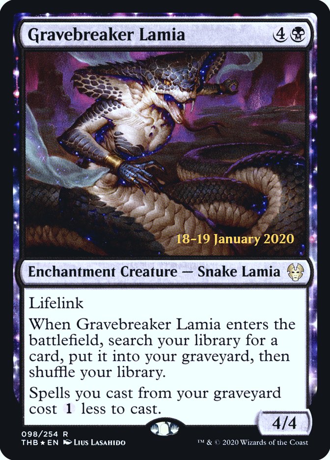 Gravebreaker Lamia [Theros Beyond Death Prerelease Promos] | Cracking-Singles