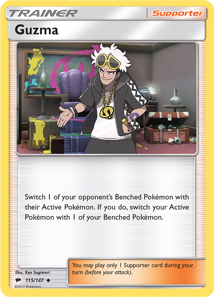 Guzma (115/147) (Regional Championships Staff) [Sun & Moon: Burning Shadows] | Cracking-Singles