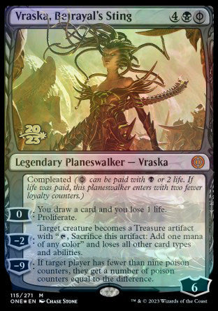 Vraska, Betrayal's Sting [Phyrexia: All Will Be One Prerelease Promos] | Cracking-Singles