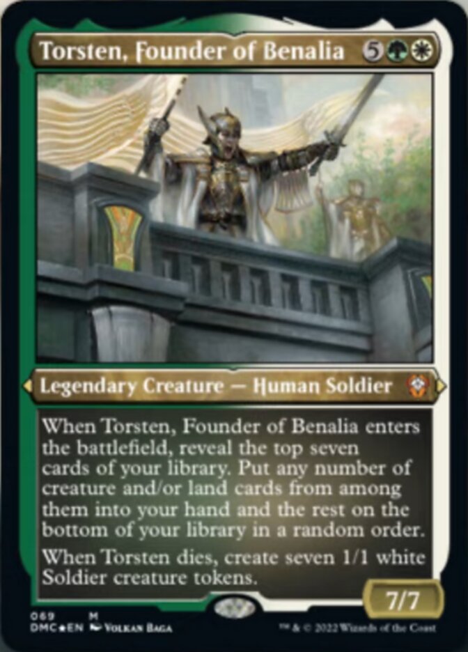 Torsten, Founder of Benalia (Foil Etched) [Dominaria United Commander] | Cracking-Singles