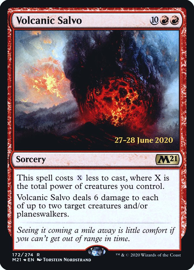 Volcanic Salvo  [Core Set 2021 Prerelease Promos] | Cracking-Singles