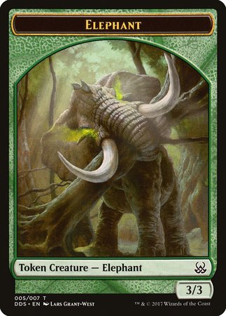 Elephant Token [Duel Decks: Mind vs. Might Tokens] | Cracking-Singles