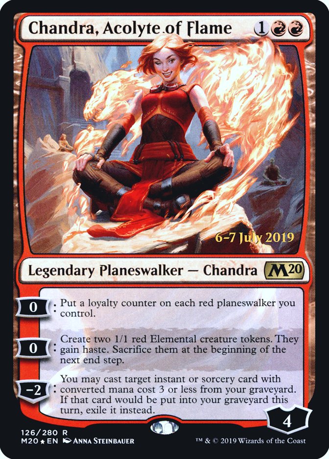 Chandra, Acolyte of Flame  [Core Set 2020 Prerelease Promos] | Cracking-Singles