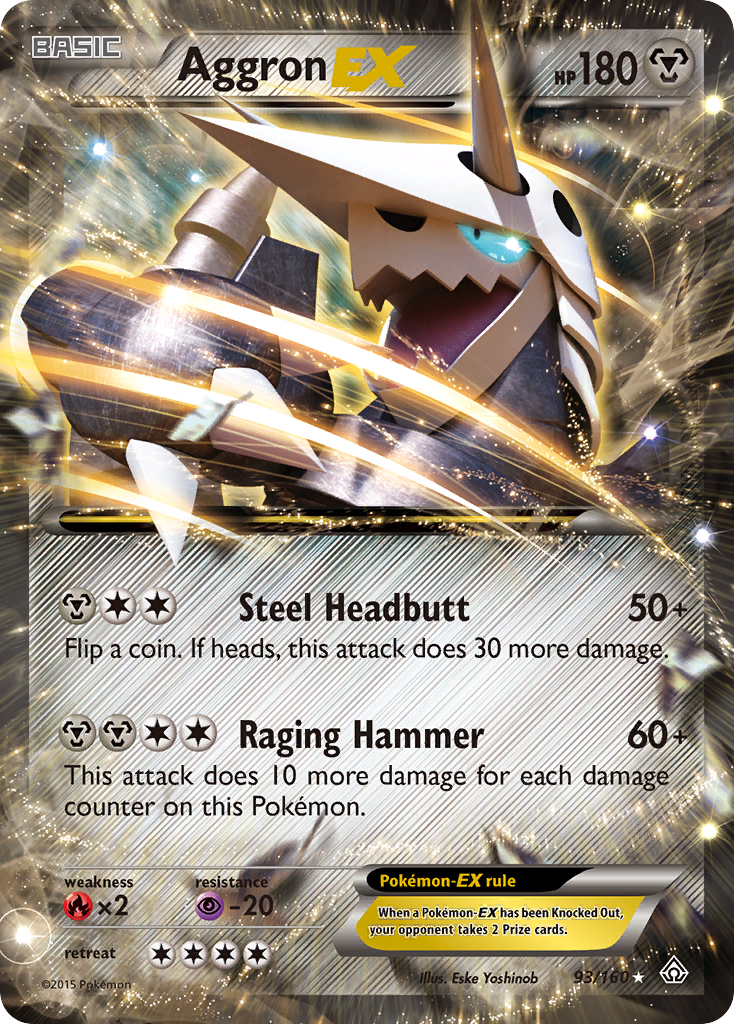 Aggron EX (93/160) [XY: Primal Clash] | Cracking-Singles