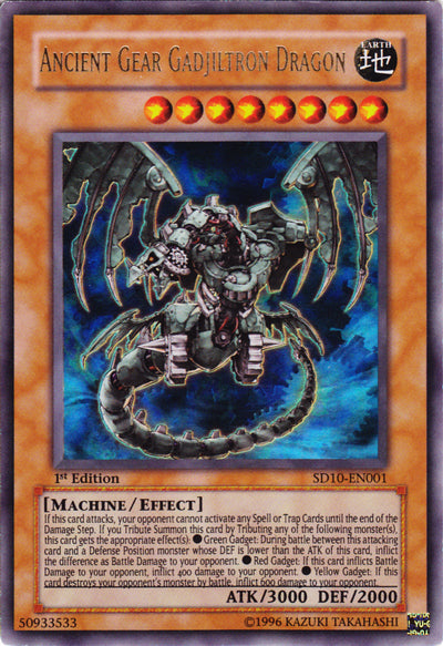 Ancient Gear Gadjiltron Dragon [SD10-EN001] Ultra Rare | Cracking-Singles