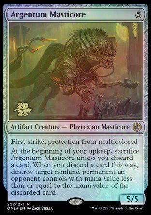 Argentum Masticore [Phyrexia: All Will Be One Prerelease Promos] | Cracking-Singles