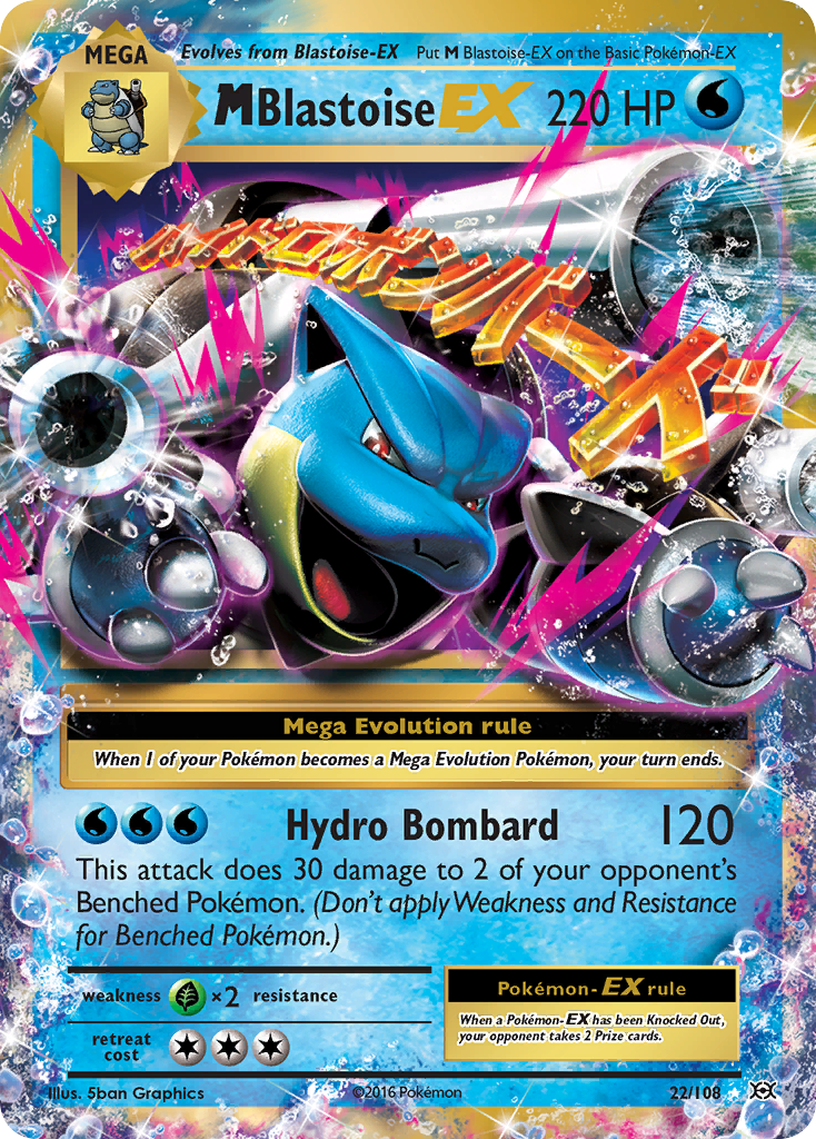 M Blastoise EX (22/108) [XY: Evolutions] | Cracking-Singles