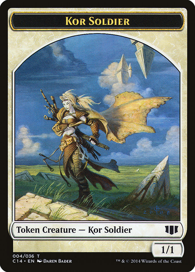 Kor Soldier // Pegasus Double-sided Token [Commander 2014 Tokens] | Cracking-Singles