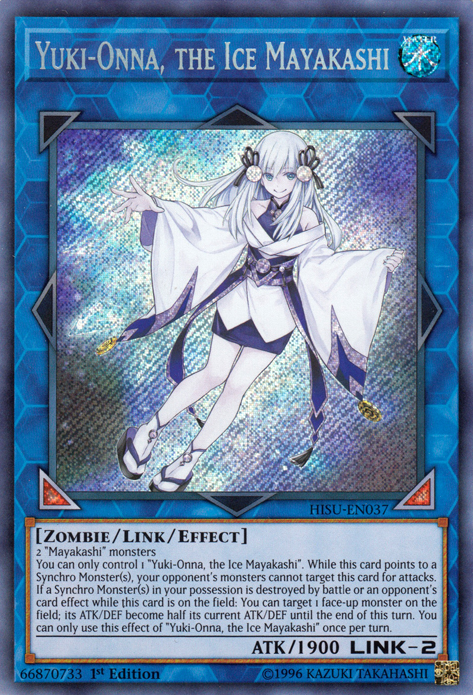 Yuki-Onna, the Ice Mayakashi [HISU-EN037] Secret Rare | Cracking-Singles