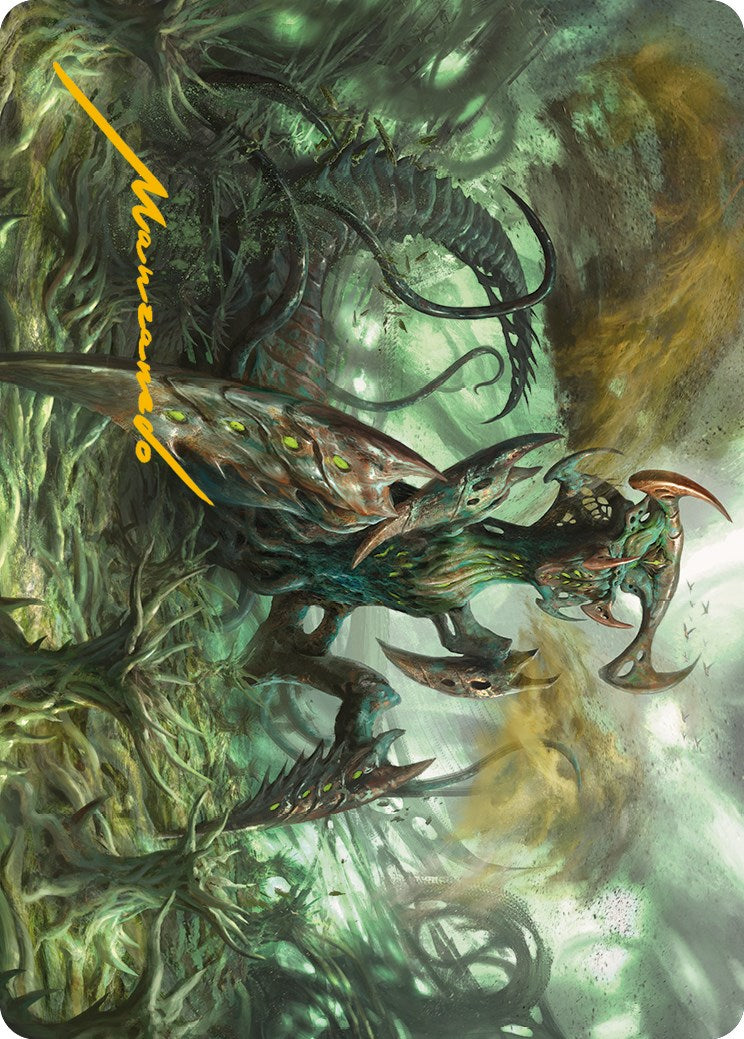 Zopandrel, Hunger Dominus Art Card (Gold-Stamped Signature) [Phyrexia: All Will Be One Art Series] | Cracking-Singles