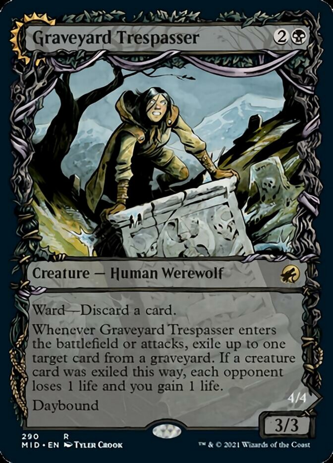 Graveyard Trespasser // Graveyard Glutton (Showcase Equinox) [Innistrad: Midnight Hunt] | Cracking-Singles