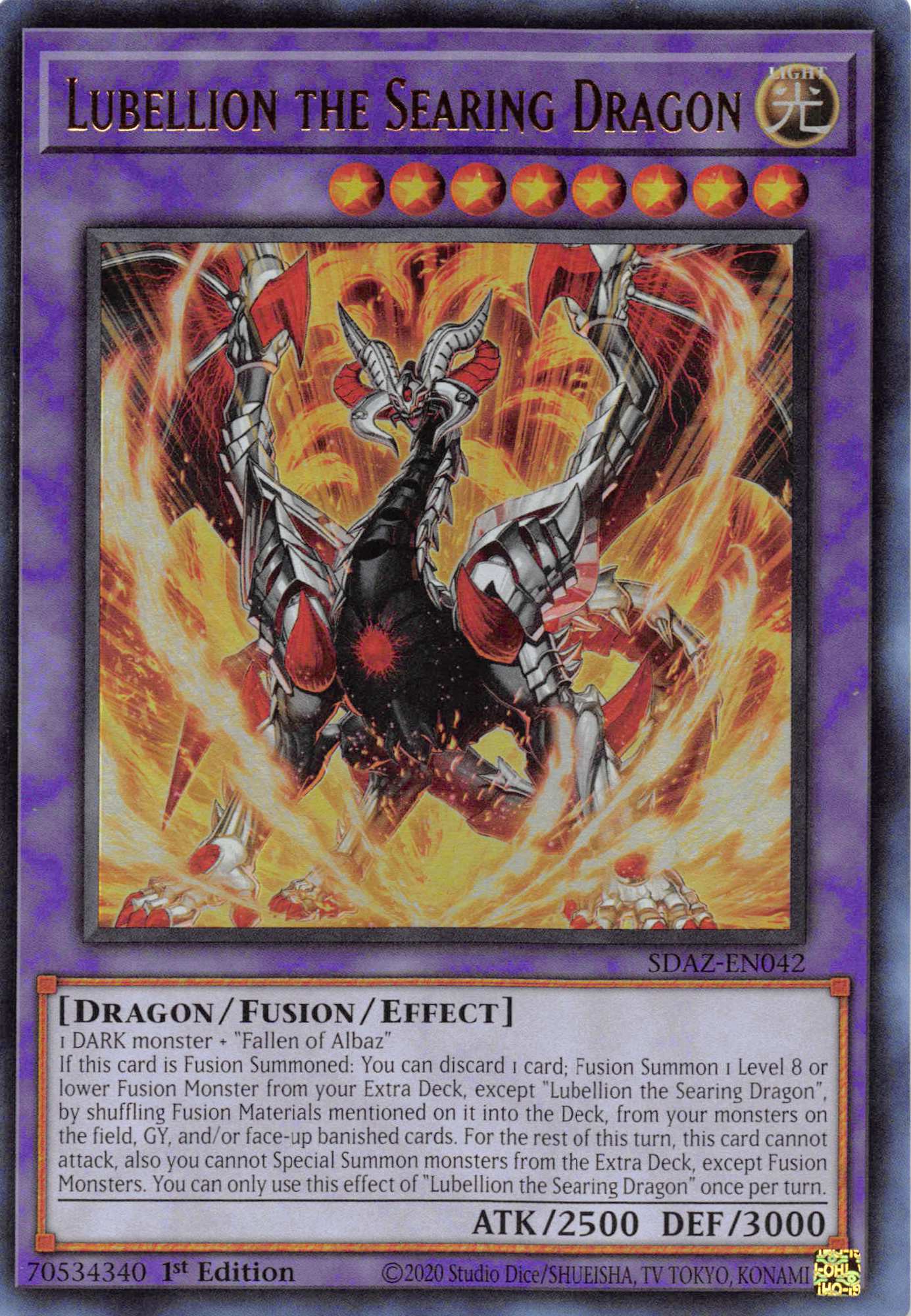 Lubellion the Searing Dragon [SDAZ-EN042] Ultra Rare | Cracking-Singles