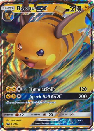 Raichu GX (SM213) (Jumbo Card) [Sun & Moon: Black Star Promos] | Cracking-Singles