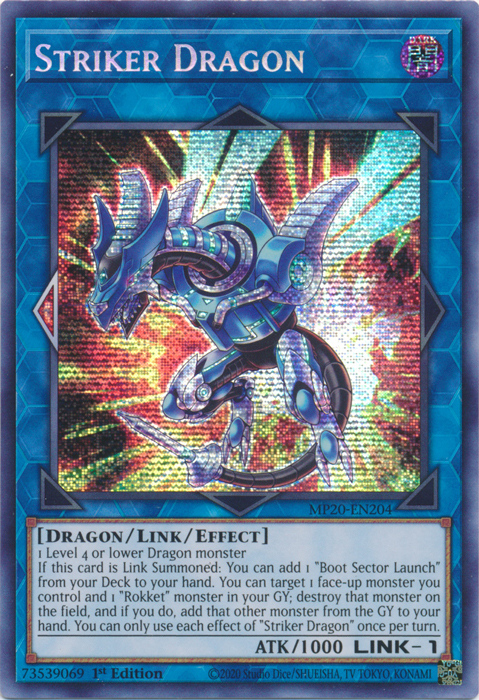 Striker Dragon [MP20-EN204] Prismatic Secret Rare | Cracking-Singles