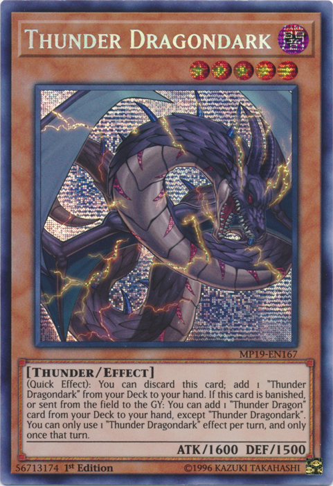 Thunder Dragondark [MP19-EN167] Prismatic Secret Rare | Cracking-Singles