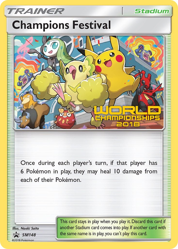 Champions Festival (SM148) (2018 Top Quarter Finalist) [Sun & Moon: Black Star Promos] | Cracking-Singles