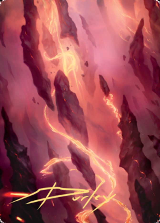 Mountain 1 Art Card (Gold-Stamped Signature) [Zendikar Rising Art Series] | Cracking-Singles