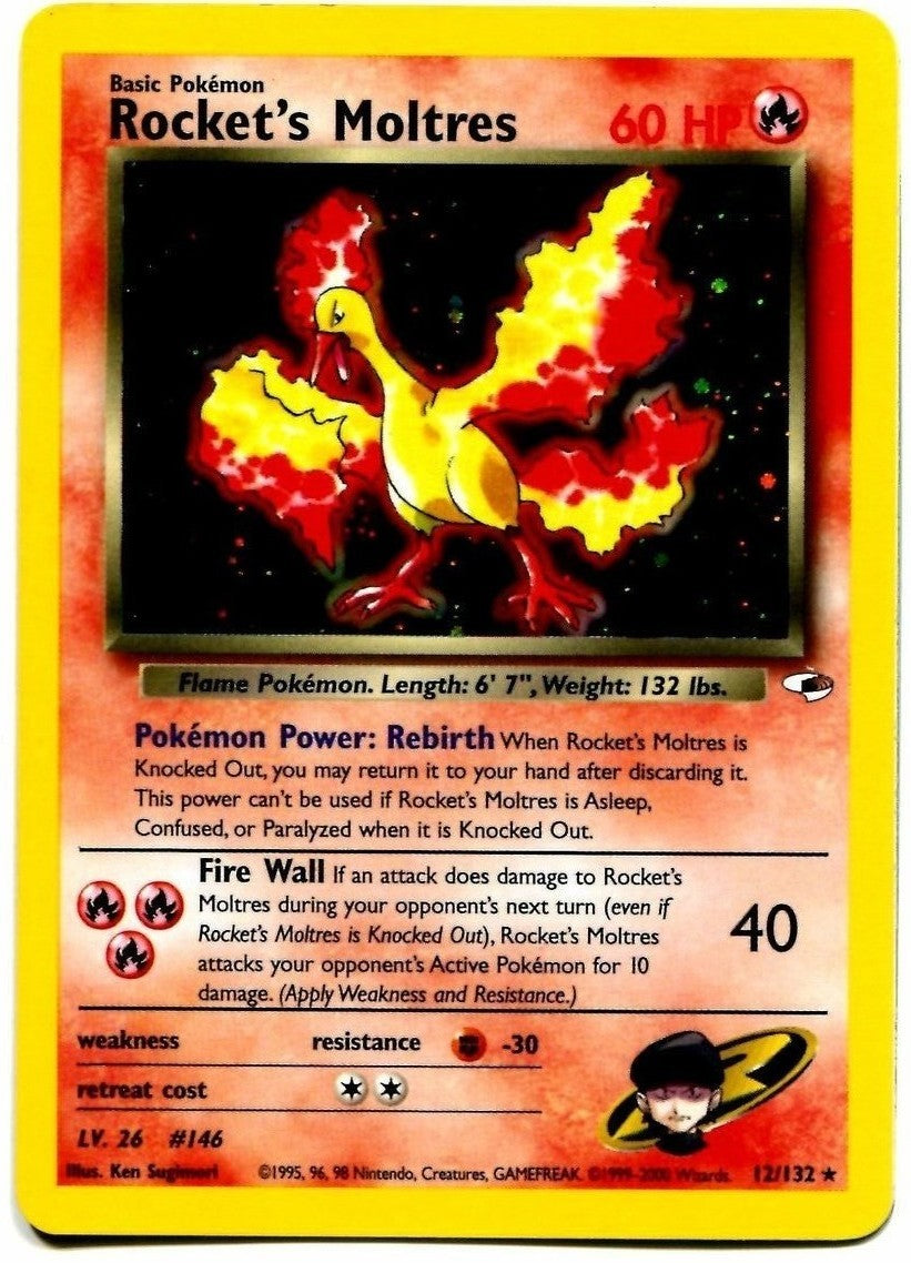 Rocket's Moltres (12/132) [Gym Heroes Unlimited] | Cracking-Singles